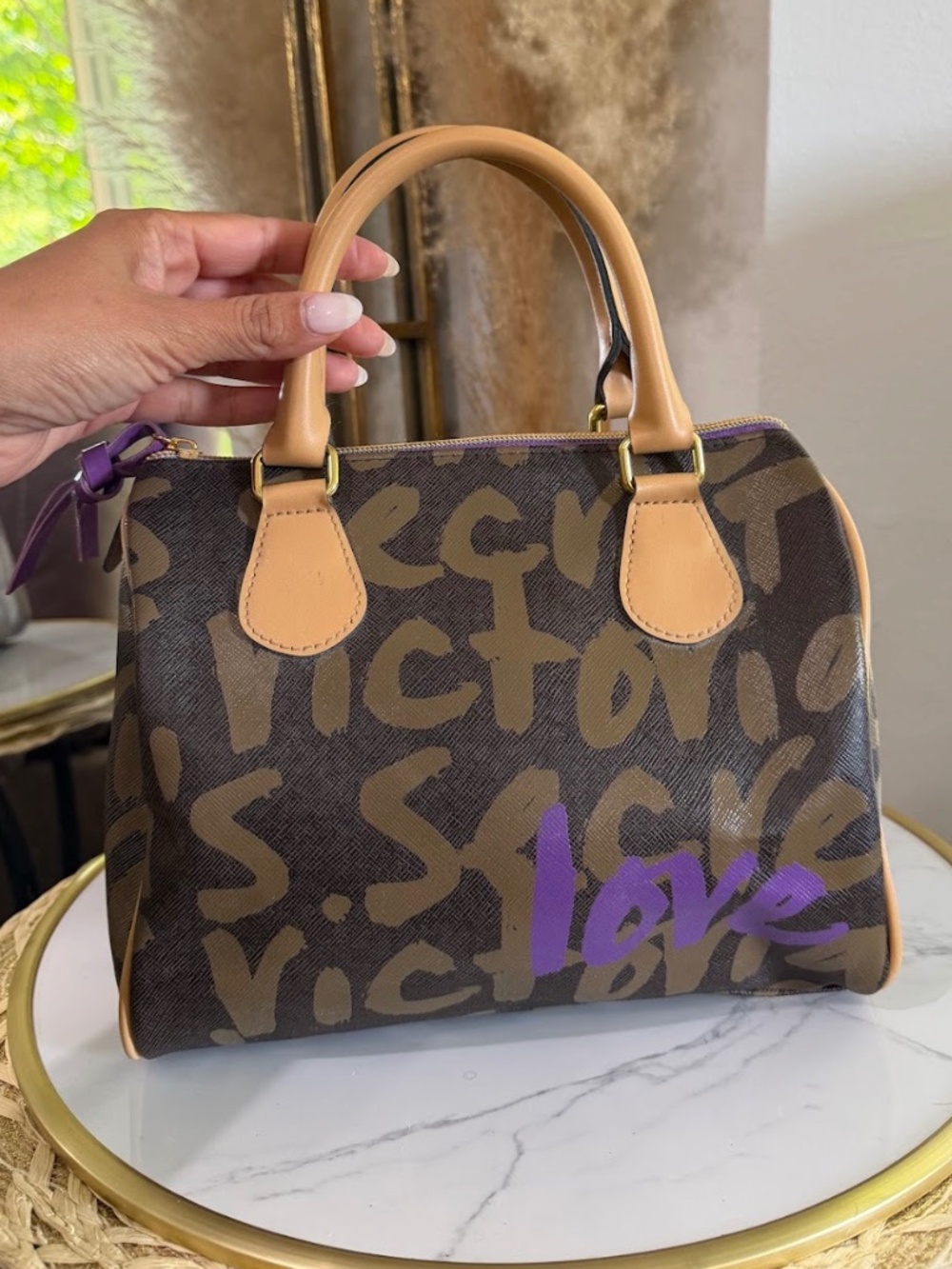 Victorias Secret Y2K-era Logo Bowler Satchel Handbag McBling Fashion Vintage